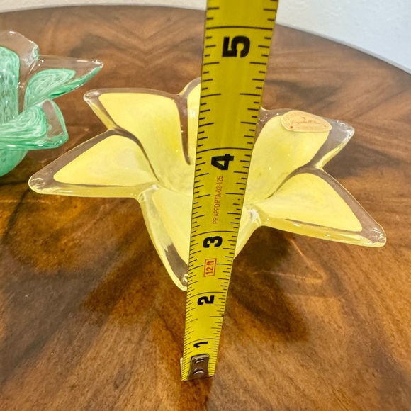 2 Murano Art Glass Flower Shaped Votive Candle Holders Made In Italy - Picture 8 of 8